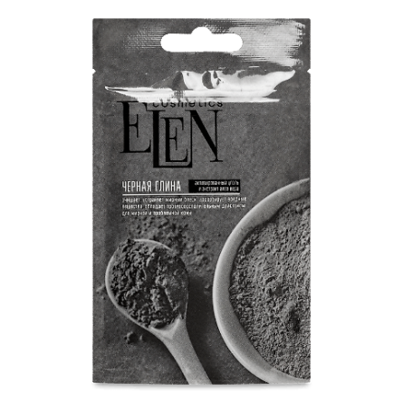 Глина Elen Cosmetics «Активне вугілля» екстра алое вера чорна slide 1