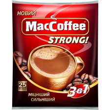 Кофейный напиток 3в1 MacCoffee Strong с сахаром и подсластителем 16 г x 25 шт mini slide 1