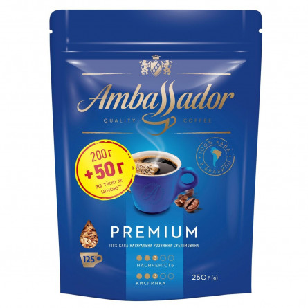 Кофе Ambassador Premium натуральный растворимый сублимированный 250г slide 1