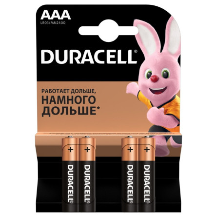 Батарейки Duracell AAA щелочные 4шт slide 1