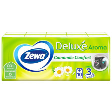 Хустинки носові Zewa Deluxe з ароматом ромашки 3 шари 10шт mini slide 2