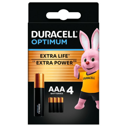 Батарейки Duracell Optimum AAA 4шт slide 1