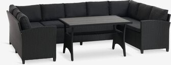 Комплект меблів для відпочинку ULLEHUSE з ємністю 9м чорний