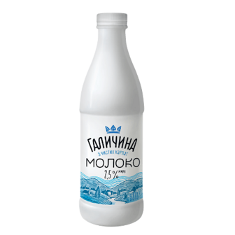Молоко «Галичина» «Українське» 2,5%, 870г