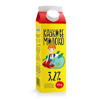 Молоко «Молокія» «Казкове» 3,2% п/п, 870г