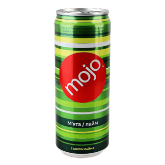 Напій Mojo М'ята-лайм безалкогольний сил/газ з/б, 330мл
