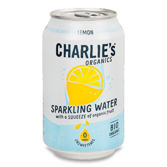 Вода мінеральна Charlie's з соком лимона з/б, 0,33л