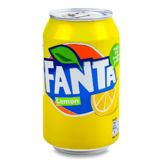 Напій Fanta зі смаком лимону газований з/б, 0,33л