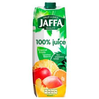 Нектар Jaffa 100% juice Мультифруктовий Тропічні фрукти без доданого цукру 0,95л