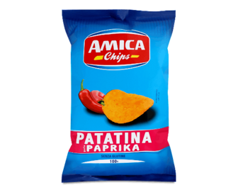 Чипси Amica картопляні зі смаком паприки, 100г