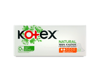 Прокладки щоденні Kotex Liners Natural Normal, 20шт
