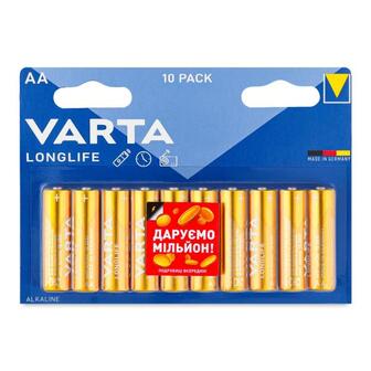 Батарейки Varta Longlife Alkaline AA BLI10 10шт.