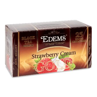 Чай чорний Edems Gold Strawberry Cream 25*2г