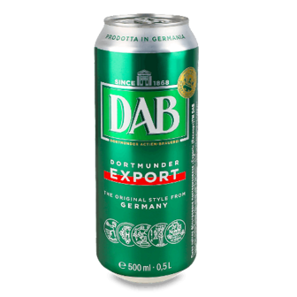Пиво DAB Export світле з/б 0,5л