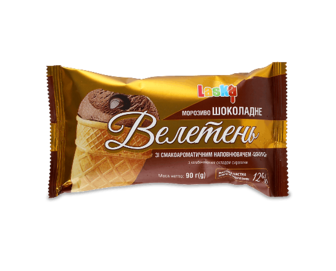 Морозиво Laska Велетень шоколадне 12%, 90г