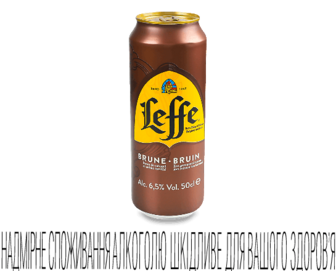 Пиво Leffe Brune з/б, 0,5л