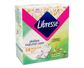 Прокладки щоденні Libresse Natural Care Normal, 58шт