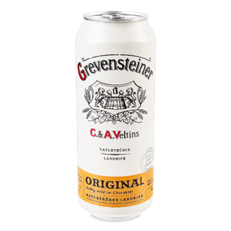 Пиво Grevensteiner янтарне з/б 0,5л