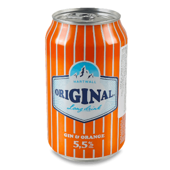 Напій слабоалкогогольний Original Long Drink Gin Orange з/б 0,33л