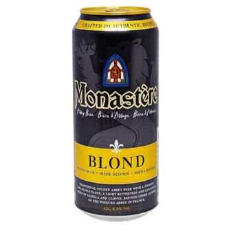 Пиво світле Monastere Abbey 6,5% 0,5л залізна банка