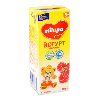 Йогурт Milupa Малина з біфідобактеріями 2,1% т/п 207г