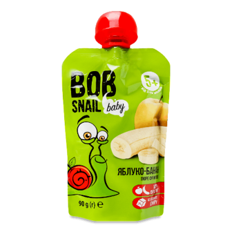 Пюре Bob Snail яблуко-банан 90г