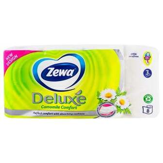 Туалетний папір Zewa Deluxe 3-шаровий 8шт