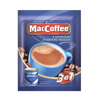Напій кавовий 18 г MacCoffee з ароматом згущеного молока розчинний стік (3 в 1)  