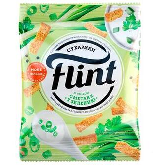 Сухарики Flint зі смаком сметани із зеленню 70г