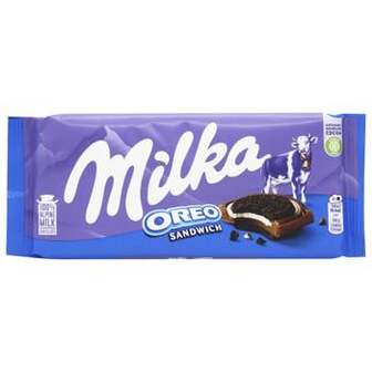 Шоколад молочний Milka з печивом Oreo з начинкою зі смаком ванілі 92г