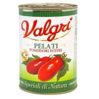 Помідори Valgri Пелаті очищені в томатному соку 400г