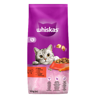 Корм для котів Whiskas з яловичиною сухий 100г