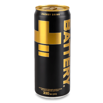 Напій енергетичний безалкогольний сильногазований Battery з/б 330мл
