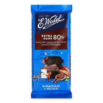 Шоколад чорний E.Wedel екстра 80г