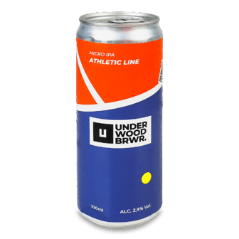 Пиво Underwood Brewery AthleticLine світле нефільтроване з/б 0,33л