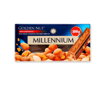 Шоколад молочний Millennium Golden Nut мигдаль-курага, 100г