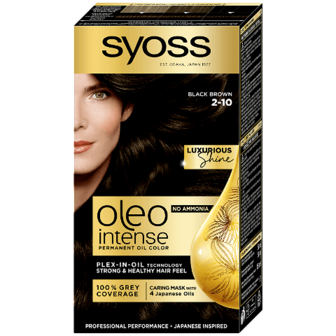 Фарба для волосся Syoss Oleo Intense 2-10 «Чорно-каштановий» шт
