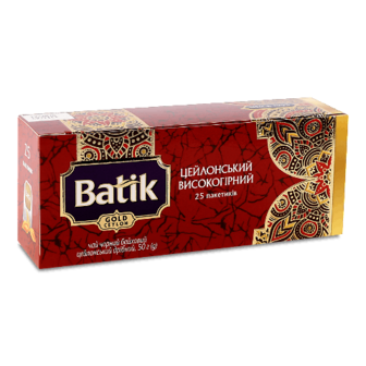 Чай чорний Batik Gold цейлон високогірний дрібний 25*2г