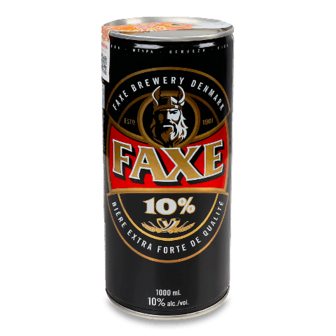 Пиво Faxe 10% світле фільтроване 1л