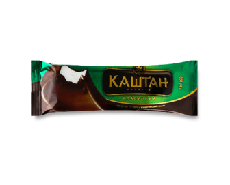 Морозиво «Каштан» класичний пломбір у кондитерській глазурі, 75г