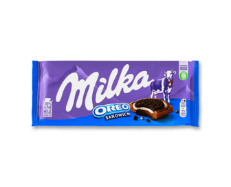 Шоколад молочний Milka з начинкою зі смаком ванілі та печивом Oreo, 92г