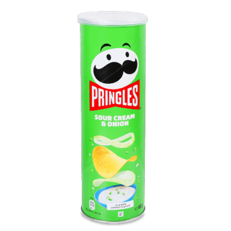 Чипси Pringles зі смаком сметани та цибулі 165г