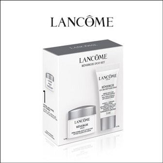 З покупкою двох одиниць засобів для макіяжу марки Lancome ваш подарунок — набір (крем для обличчя 5 мл, крем для шкіри навколо очей 5 мл).