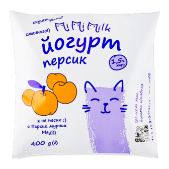 Йогурт MiMiMilk персик 1,5% 400г