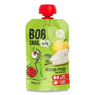 Пюре Bob Snail яблуко-груша 90г