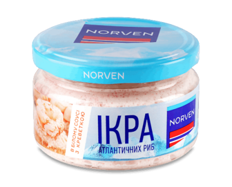 Ікра атлантичних риб Norven з креветкою, 160г