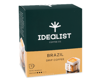 Кава мелена Idealist Coffee Co. Бразилія дріп, 7*12г