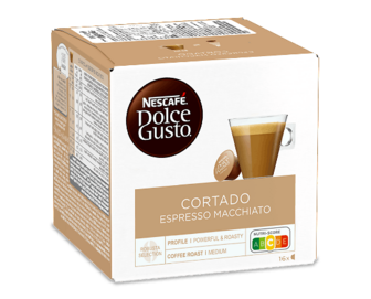Напій кавовий Dolce Gusto Cortado Espresso Macchiato, 16*6,3г