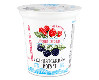 Йогурт «Галичина» лісові ягоди 2,2% стакан, 260г
