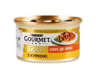 Корм для котів Gourmet Gold соус де-люкс з куркою, 85г